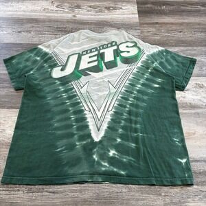 Vintage 90s NFL New York Jets Liquid‎ Blue Green Gray Tie Dye Mens XL Tshirt